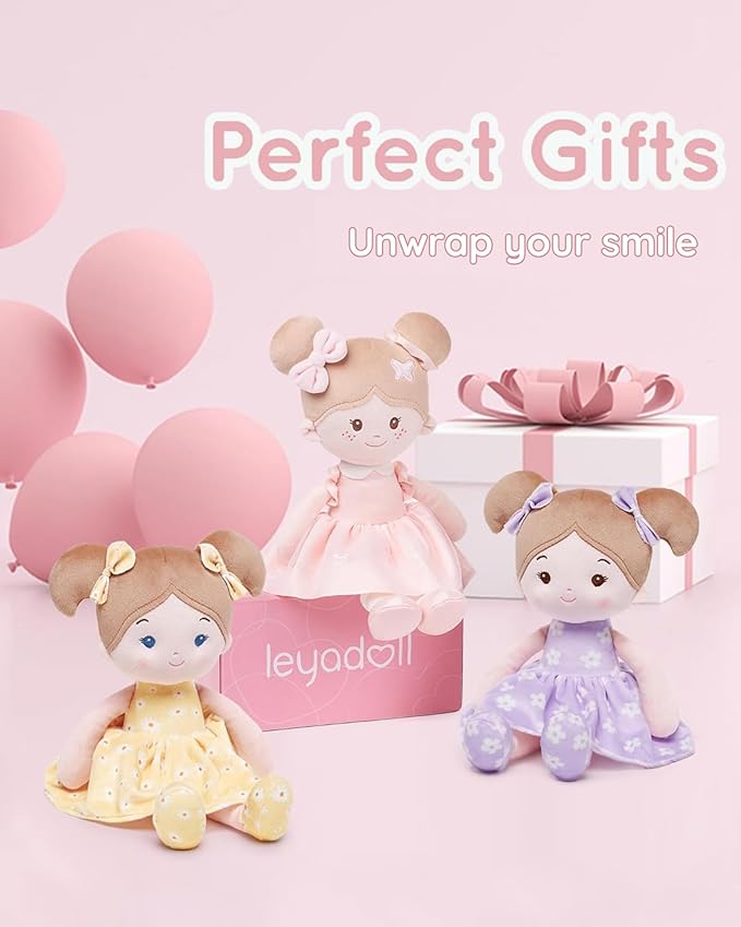 Soft Baby Doll Toys (12''), My First Baby Rag Doll for 1 Year-Old Girl Birthday Gift, Christmas Plush Toys Gift for Toddler Kids Infants -Daisy Girl