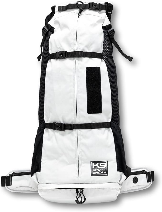 K9 Sport Sack Knavigate - X-Large, Lunar Rock - Ideal for Dogs with 23-25” Back Length - Adjustable, Backpack-Style Carrier with Internal Frame & Padded Hip Belt