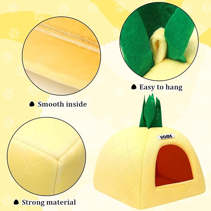 UPINS Guinea Pig Hideout,Guinea Pig Bed Washable Small Animal House Cage Accessories for Chinchillas Hamsters Hedgehogs Ferrets Bearded Dragons and Rats