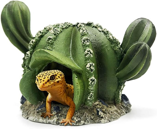 Cactus Reptile Hide Caves Lizard Bearded Dragon Leopard Gecko Hideout Terrarium Tank Accessories Turtle Snake Décor Amphibian Habitat Tortoise Personalized Decoration