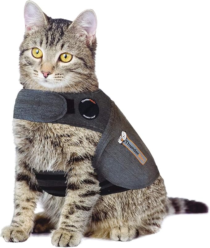ThunderShirt Classic Cat Anxiety Jacket, Solid Gray, Small