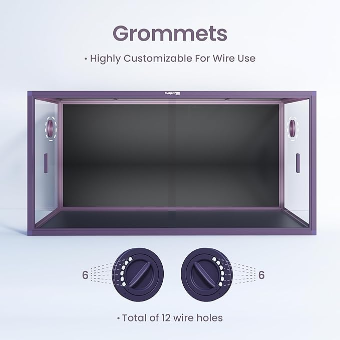 120 Gallon Bearded Dragon Tank,48" x 24" x 24" Reptile Tank with Sliding Door Top Screen Ventilation, Front Opening Reptile Enclosure for Easy Maintenance