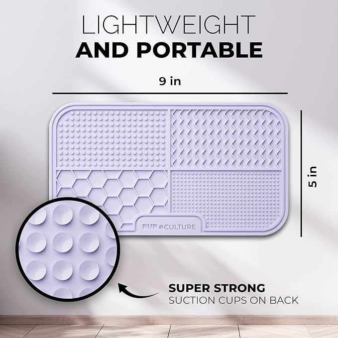 Pup Culture Dog Lick Mat for Dogs, Feeding Pad for Anxious Pets Plus 4 Different Puzzles for Mental Stimulation for Dogs - Supports Mental, Dental, and Digestive Health, Bite Resistant and Heavy Duty