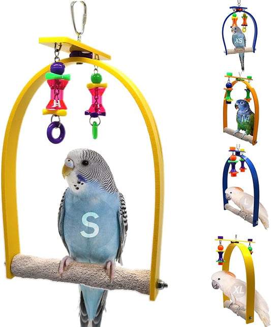 Sweet Feet and Beak Small Whirly Bird - Perfect Cage Toy Stimulates Visual and Physical Activity - Safe, Non-Toxic, Cage Accessories for Small Birds