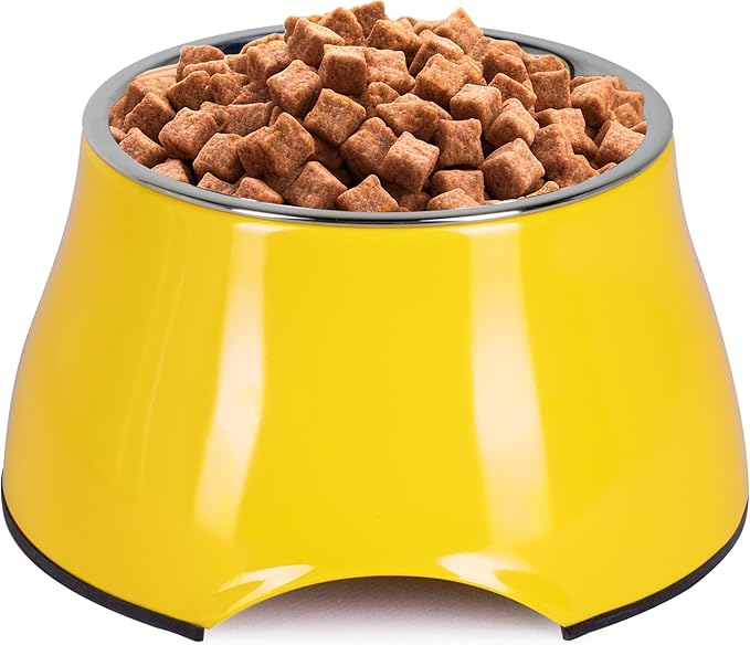Raised Dog Bowls, Elevated Dog Bowls for Wearing Cone,Cocker Spaniel Long Ears,Neck Stress-Free,Non-Slip Stianless Steel Bowl for Small Size Dogs