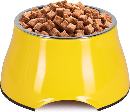 Raised Dog Bowls, Elevated Dog Bowls for Wearing Cone,Cocker Spaniel Long Ears,Neck Stress-Free,Non-Slip Stianless Steel Bowl for Small Size Dogs