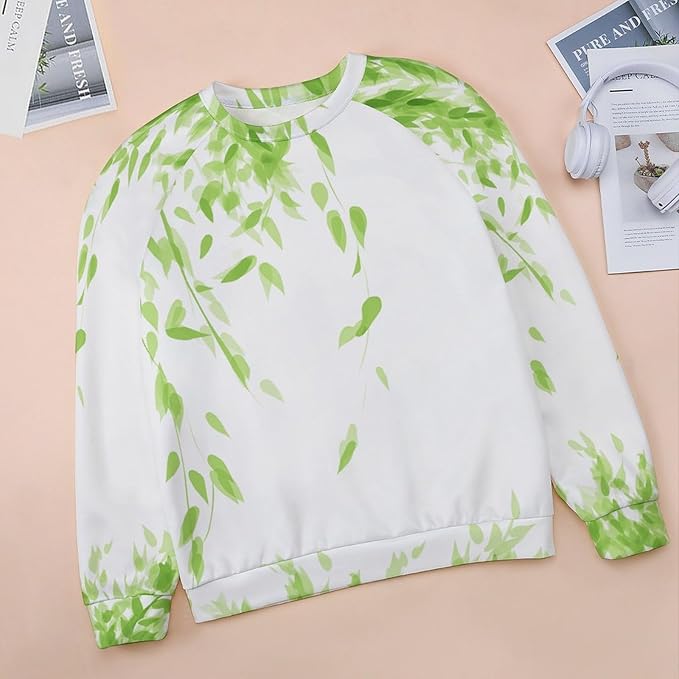 Womens Long Sleeve Tops Y2k Japanese Art Print Sweatshirts Fall Pullover for Women Crewneck Vintage Shirts Boho Tops