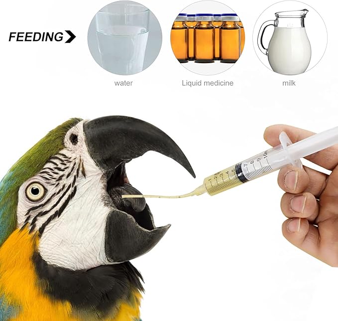 Balacoo 1 Set Pet Parrot Milk Feeding Syringe with Tubes Baby Pigeon Turtle-Dove Feeding Syringe Puppy Medicine Feeder Tablet Medical Feeding Tool for Small Animals