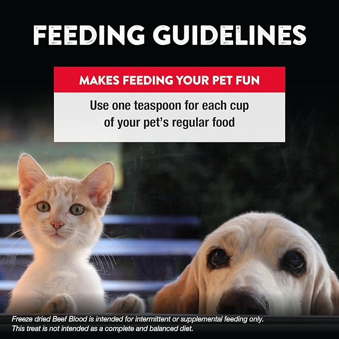 Northwest Naturals Freeze-Dried Beef Blood Functional Topper - for Dogs & Cats - Healthy, 1 Ingredient, Human Grade Ingredients, All Natural, Proudly Made in USA, 3.5 Oz (Pack of 2)