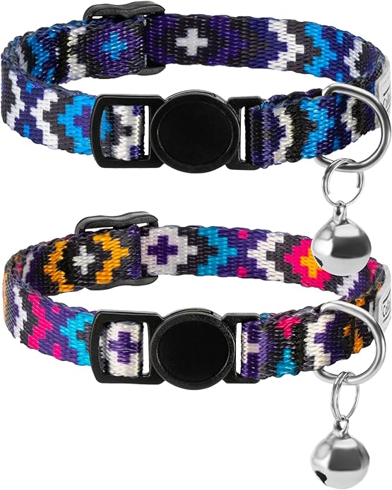 CollarDirect Cat Collar Breakaway with Removable Bell Set of 2 PCS