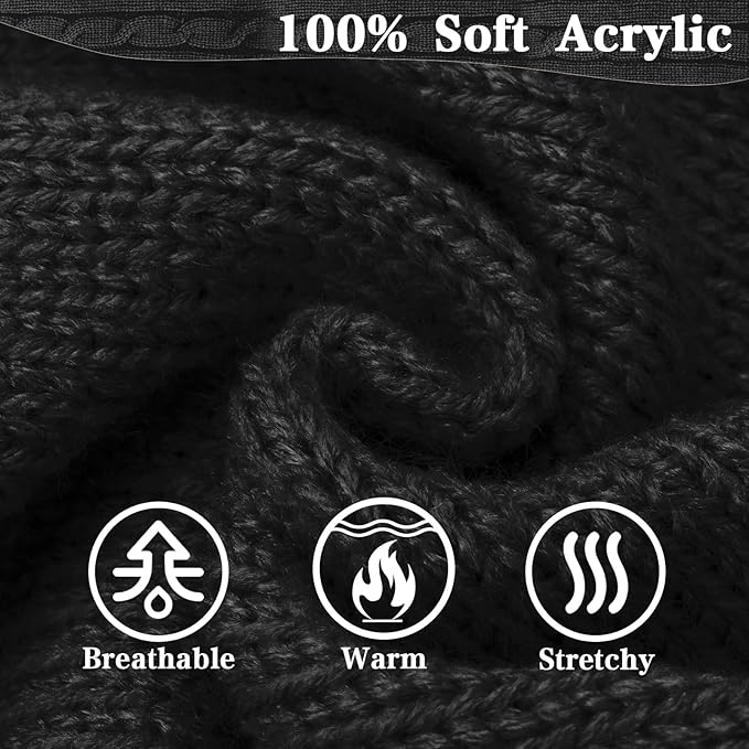 PUPTECK Winter Dog Cat Sweater Coat - Soft Cold Weather Clothes Knitwear for Kitties & Small Dogs Indoor Outdoor Walking Warm, Knitted Classic for Doggies Kitties Girls Boys, Black S