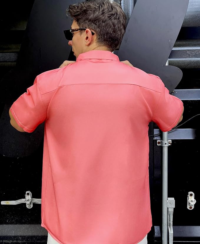 Men’s Hawaiian Shirt Western Cowboy Symmetrical Print Short Sleeve Button Down Casual Beach Holiday Summer Shirt