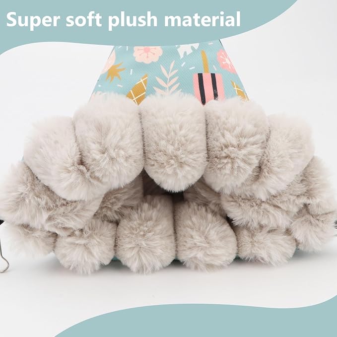 Wontee Bird Nest House Winter Warm Hanging Hammock Bird Bed Snuggle Hut for Parakeets Budgies Caique Conures Cockatiels (Medium, Blue)