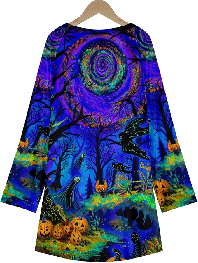 MARSVOVO Women Novelty Graphic Plus Size Sweater Crewneck Long Sleeve Cute Printed Loose Fit Casual Fall Sweaters Top