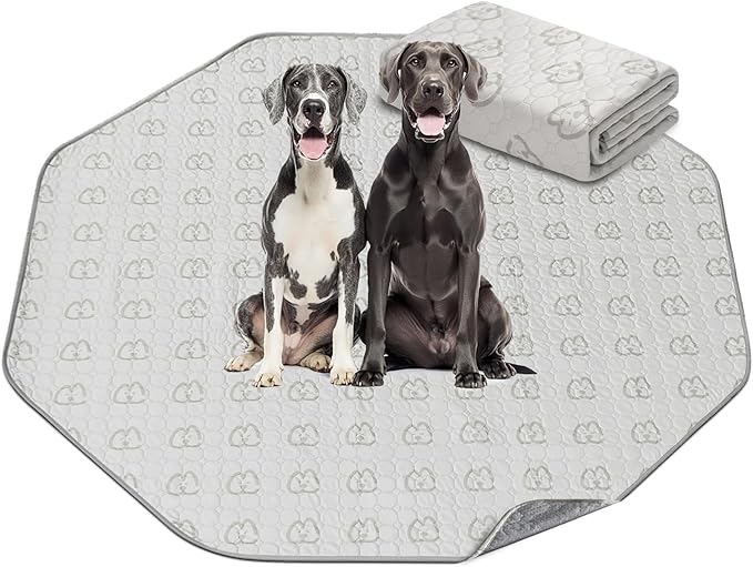 FXW Washable Pee Pads for Dogs, Puppy Pads with Super Absorbent, Specifically Designed for FXW Rollick/Homeplus 32/40/45inch 8 Panels Dog Playpen, 34" Octagon, Khaki, 1 Pack