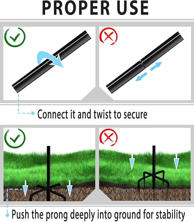 Outdoor Shepherd Hooks 92 inch Tall for Bird Feeder (2 Packs), Adjustable Metal Garden Poles for Hanging Plants Solar Light Lantern, Bright Black