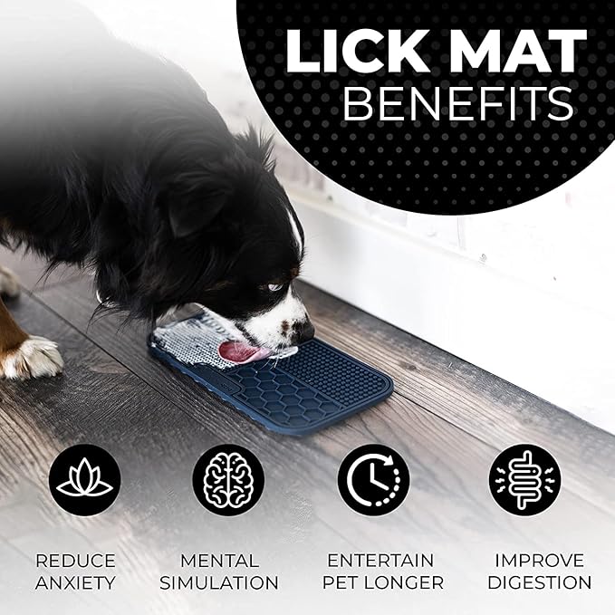 Pup Culture Dog Lick Mat for Dogs (2 Pack), Feeding Pad for Anxious Pets Plus 4 Different Puzzles for Mental Stimulation for Dogs - Supports Mental, Dental, and Digestive Health - Heavy Duty