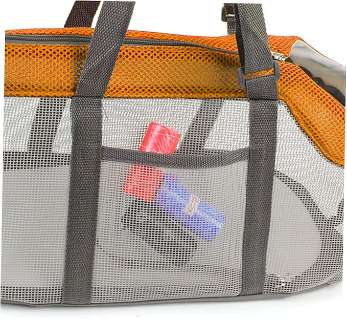1Pc Breathable Mesh Dog Carrier Bag Outdoor Pet Travel Tote for Dogs Comfortable Design with Head Out Opening Durable and Lightweight for Pet Outings