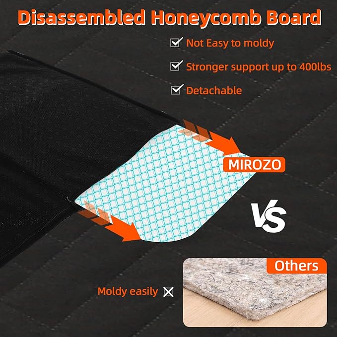 MIROZO Dog Seat Cover,Back Seat Extender for Dogs,600D Heavy Durable Dog Seat Cover,Waterproof Car Pet Backseat Protector,Large Space Travel Bed with 3-Fold Bottom for Car Mid-Size SUV/Small Truck