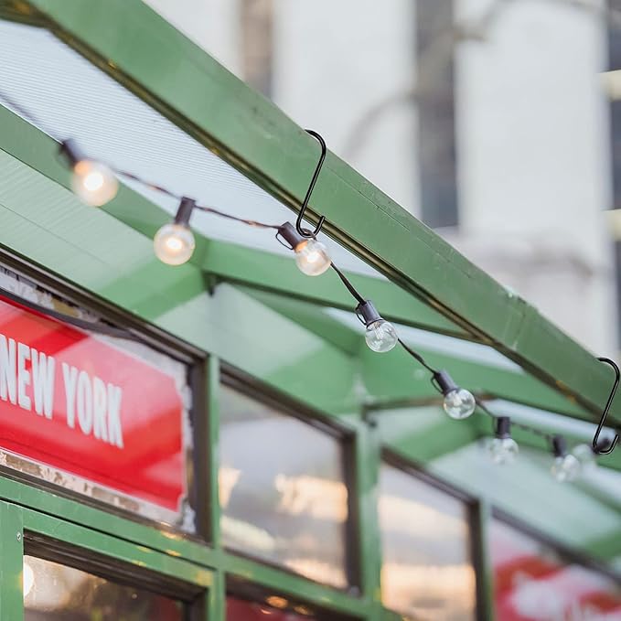 HiGift 6 Inches Large S Hooks Heavy Duty, Black S Shaped Fence Hanger Hooks for Hanging Plants,Wind Chimes,Gardening Tools,Lights,Pool Equipment,Bird Feeder,Bird House,Indoor Outdoor Use - 4 Pack