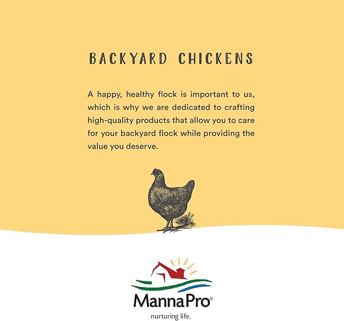 Manna Pro All Flock Crumbles, Crafted with Probiotics for Gut Health & Digestion, 16% Protein for Mixed Flocks with No Artificial Colors or Flavors, Crumbled for Easy Feeding, 8 lbs