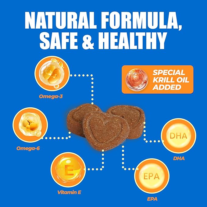 Just Try 300 Bites Skin and Coat Bites Omega 3 for Cats Salmon Oil - Supports Healthy Skin, cat Itchy Skin Relief - Health Supplements Vitamins for Indoor Cats - 6.35 oz