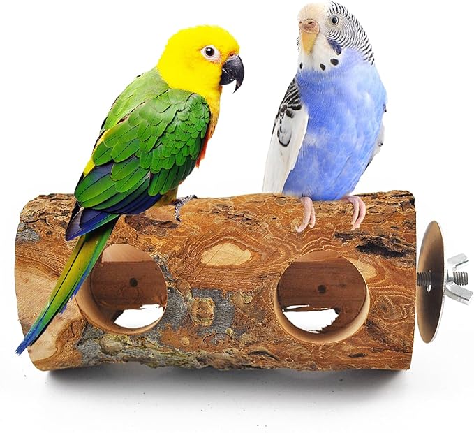 Bird Wooden Block Chewing Toy Parrot Beak Grinding Toys Wood Birds Cage Foraging Training Toy with Bird Perch for Parakeet Cockatiel Lovebird Budgie