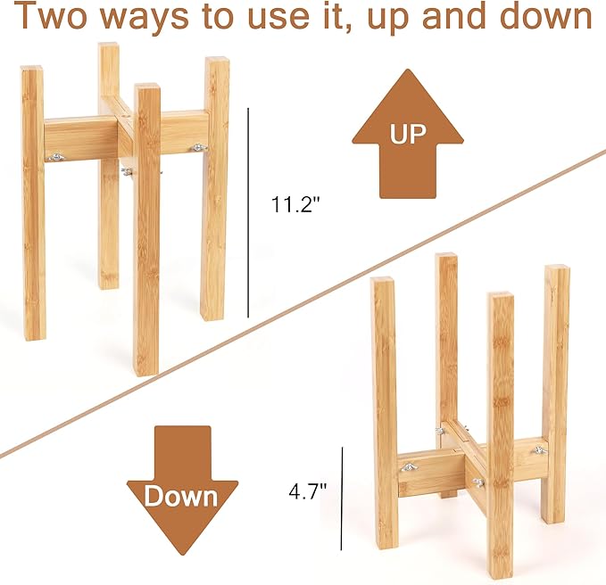 Elevated Dog Bowl Stand,Adjustable Dog Food Stand for 8”-11” Bowls,Single Dog Bowl Holder 14” Tall for Large Dogs