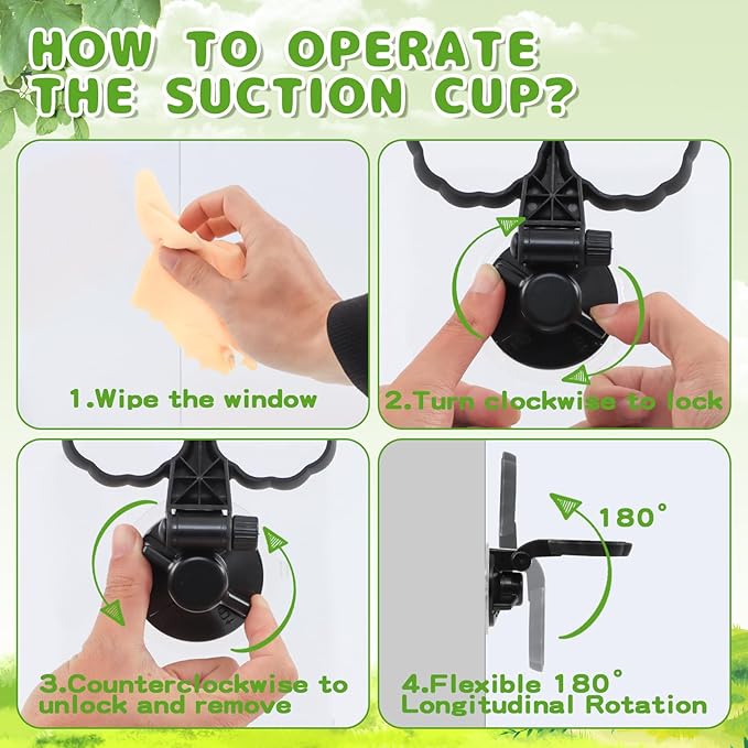 Handheld Hummingbird Feeders (Set of 2) with Window Mount Suction Cup, New Upgraded Small Glass Hummingbird Feeder for Outdoors, Mini Window Humming Birds Feeders