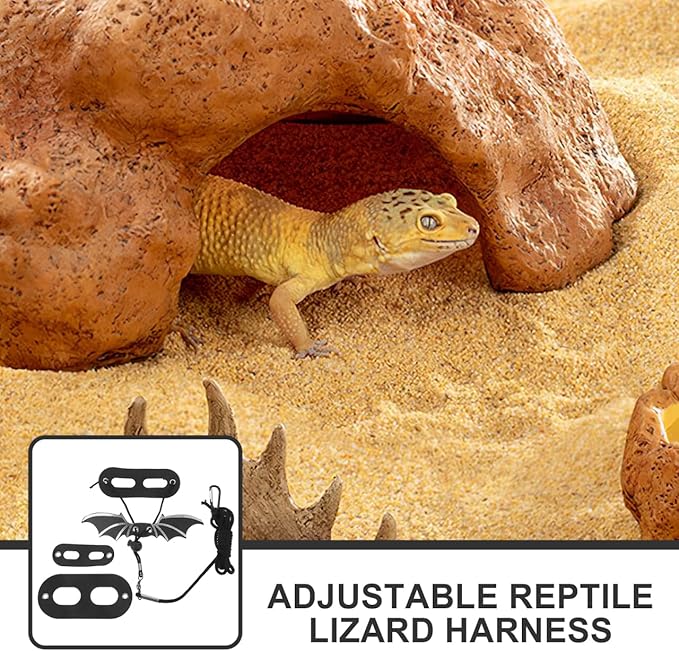 BESPORTBLE Leopard Gecko Accessories Lizard Harness Pet Hauling Cable Reptile Lizard Harness Small Animals Leashes