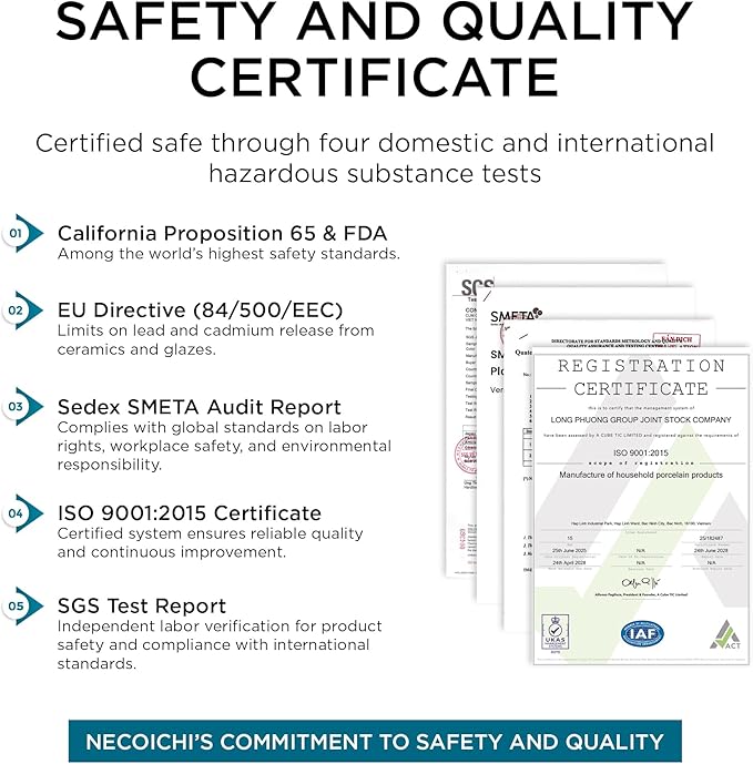 Necoichi Elevated Cat Water Bowl – Ceramic Raised Cat Bowl, Prevents Neck & Whisker Fatigue – Dishwasher & Microwave Safe – Pet Water Bowl for Cats (Cat, Extra Tall)