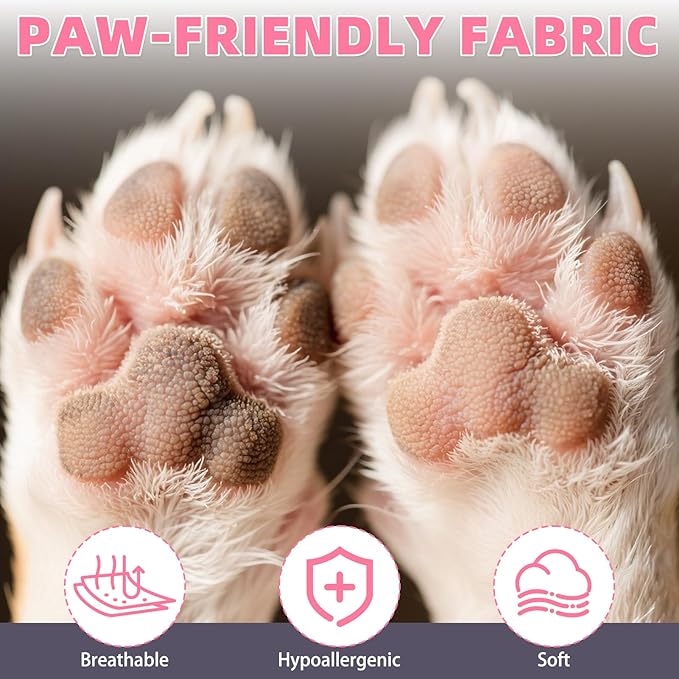 KOOLTAIL Dog Socks for Hot Pavement, Summer Breathable Dog Socks to Prevent Licking Paws, Non Slip Pet Boots & Paw Protectors for Hardwood Floor,Grippy Shoes for Small Medium Large Senior Dogs,Pink L
