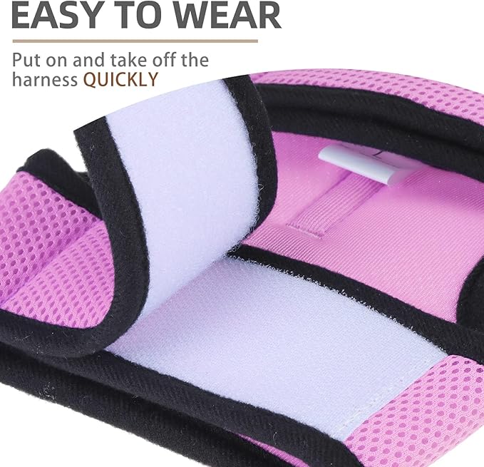 PUPTECK Soft Mesh Cat Vest Harness and Leash Set Puppy Padded Pet Harnesses Escape Proof for Cats Small Dogs Rabbits Bunny