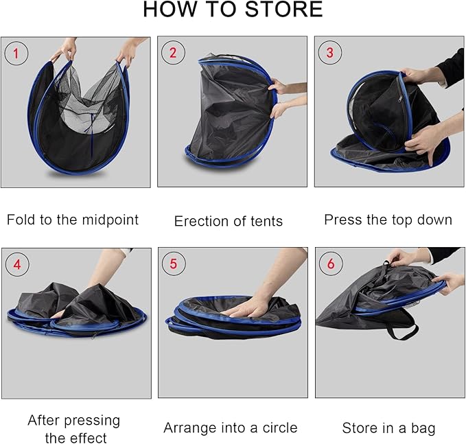 Outdoor Cat Enclosures, Portable Cat Tent for Bearded Dragon, Dogs and Small Animals, Cat Outdoor Tent with Foldable Bag(Blue)