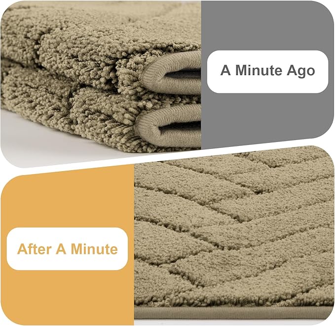 Tindbea Dog Mat for Muddy Paws,Absorbs Moisture Dirt Non-Slip Washable Mud Mat for Dogs,Soft Rubber Backing Front Inside Pet Rug for Entryway, Mud Dog Paws, Patio(20"x48",Light Taupe)