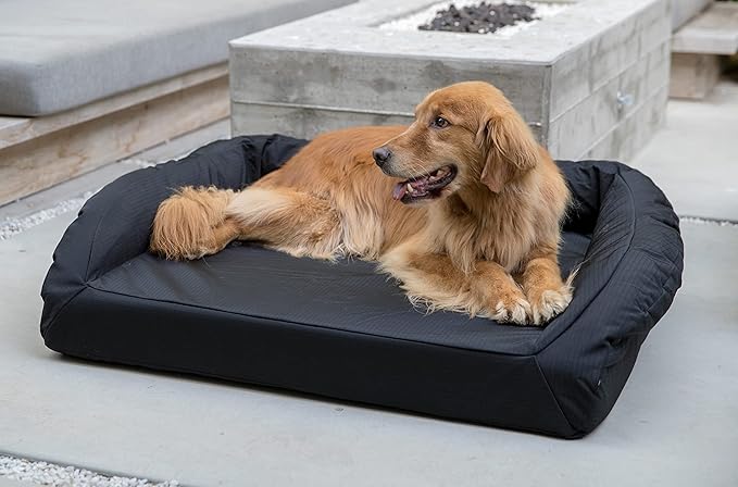 K9 Ballistics Tough Orthopedic XX-Large Bolster Dog Bed - Washable, Durable and Water Resistant Dog Bed - Made for (XXL) Big Dogs, 68"x40", Blue Quartz