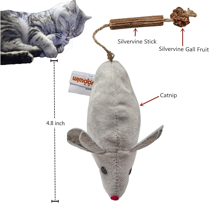 4Pcs Catnip Toys, Cat Toys for Indoor Cats, Interactive Cat Toy with Catnip, Chew Toy, Pillow for Kittens Kitty