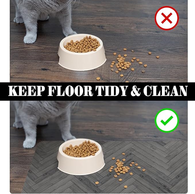 Dog Food Mats for Floors Absorbent, Pet Cat Food Mat - Quick Dry Dog Bowl Mats for Food and Water, Eco-Friendly Boho Pet Supplies