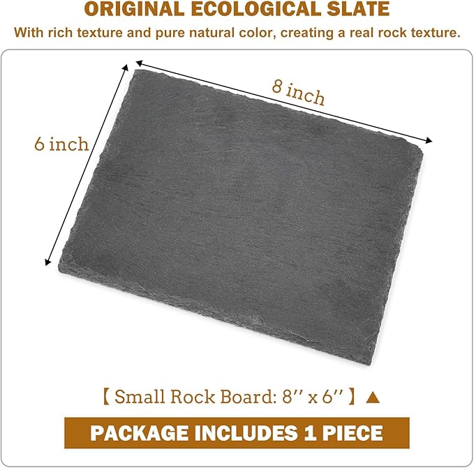Reptile Basking Platform Tortoise Bearded Dragon Lizard Original Rock Slab,Easy to Grind The Nails,with Non-Slip mats,Natural Food Bowl,Moisturizing Effect (Small)