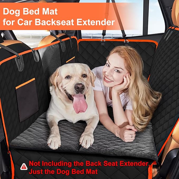 Car Backseat Dog Mat, Comfortable Non-Slip Cushion Suitable for Travel Dog Bed and Pet Home Sofa Blanket, Custom Mat for Car Backseat Extender and Seat Cover (Gray 51.2 x 23.6in)
