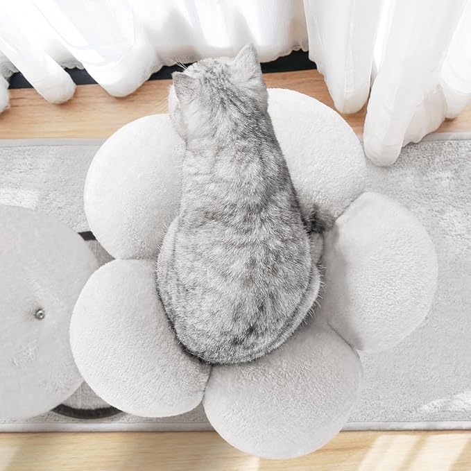 Multi-Level Modern Cat Tree, All-in-One Cat Tower with Scratching Post, Flower Cat Tree Houses for Indoor Cats