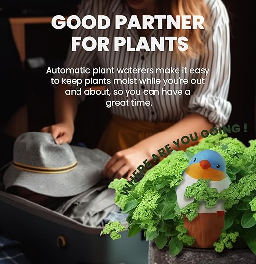 Bird Shaped Plant Watering Globes(Bule 4ps) Plants Suitable for Indoor and Outdoor Use Should be Kept Constantly Moist. The Interesting Shape Makes The Garden More Interesting and Beautiful.