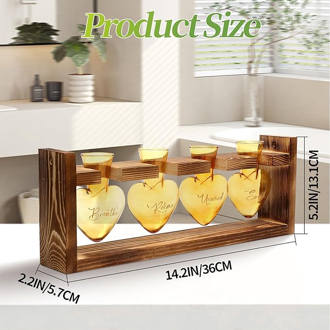 Plants Propagation Stations Plant Terrarium Kit for Bathroom Glass Planters for Indoor Plants Bathroom Decor Accessories - Relax Soak Unwind Breathe