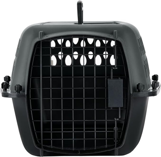 Petmate Pet Porter Dog Kennel 23", Dark Gray & Black, for Pets up to 15lbs, Made in USA