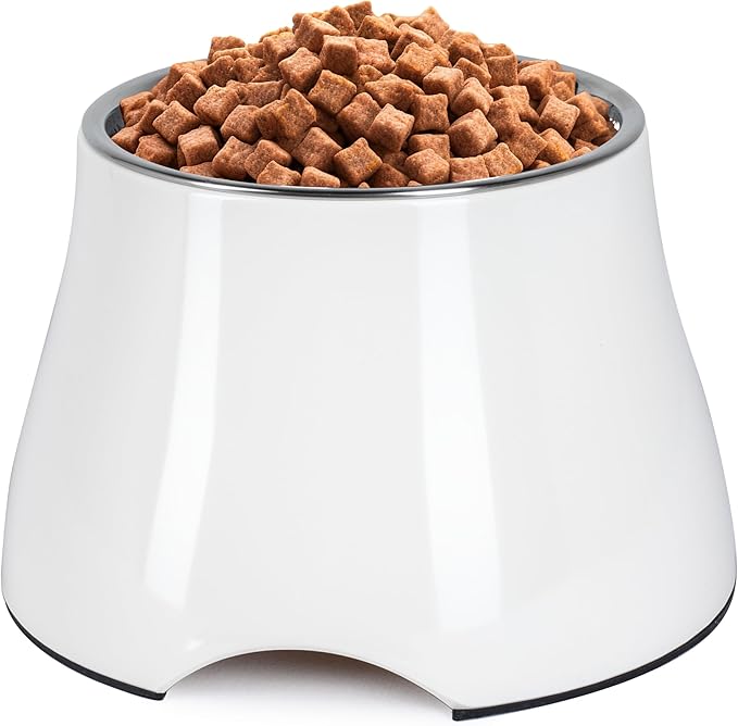 Raised Dog Bowls, Elevated Dog Bowls for Wearing Cone,Cocker Spaniel Long Ears,Neck Stress-Free,Non-Slip Stianless Steel Bowl for Large Dogs