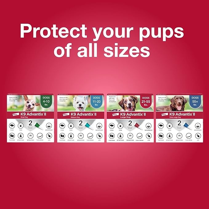 K9 Advantix II XL Dog Vet-Recommended Flea, Tick & Mosquito Treatment & Prevention | Dogs Over 55 lbs. | 4-Mo Supply