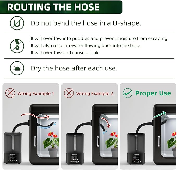 Coospider 5L Reptile Fogger Humidifier, Automatic Humidifiers for Reptiles Tank, Terrarium Humidifiers with Timer and Humidity Control, Reptile Misting System for Reptiles Amphibians Herps Vivarium