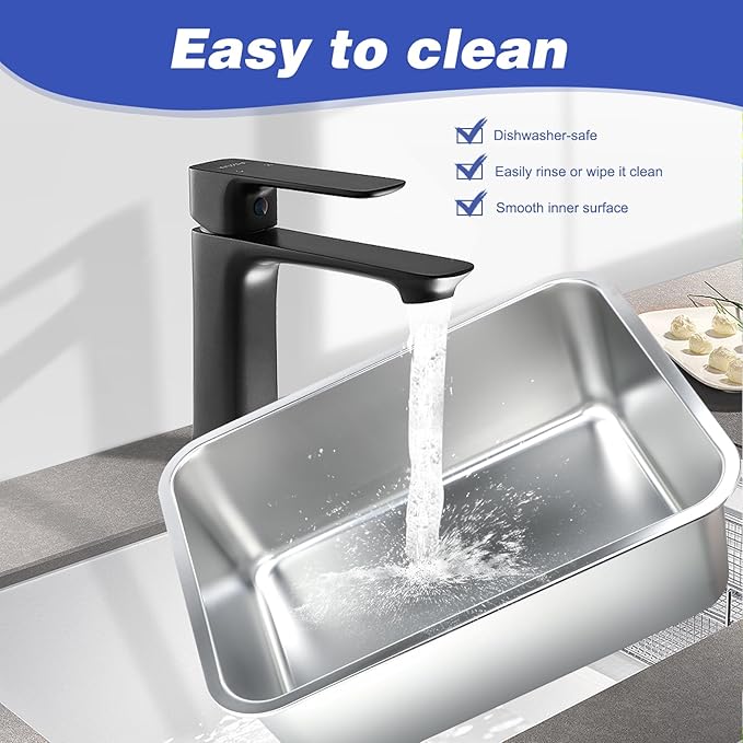 5 Gallons Large Dog Water Bowl, Stainless Steel Metal Dog Bowls, Large Capacity Pet Food Bowl Water Dish for Indoor and Outdoor Universal for Giant Dogs 17.7x13.8x6 Inch