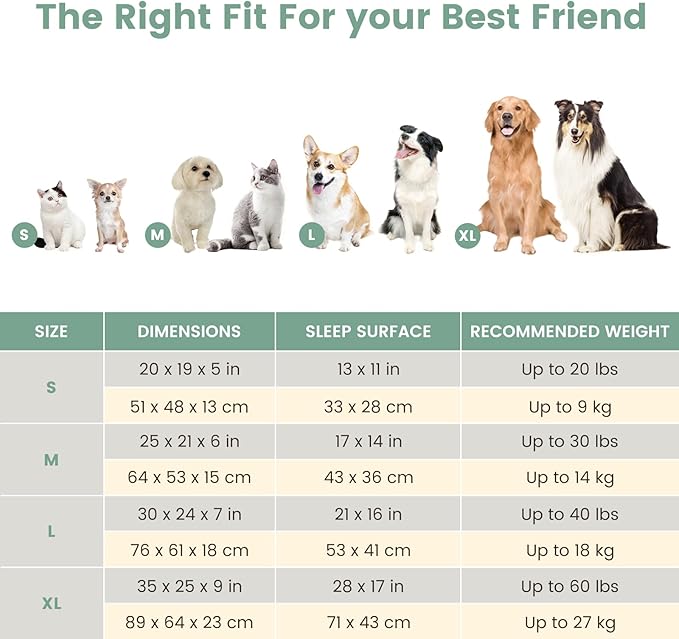 Miguel Faux Linen Dog Bed with Removable Cushion Pillow for Medium Small Dogs, Washable Pet Bed with Side Easy to Wash Puppy Bed, Rectangle Cat Bed for Indoor Cat with Anti-Slip Bottom, Green 35 Inch