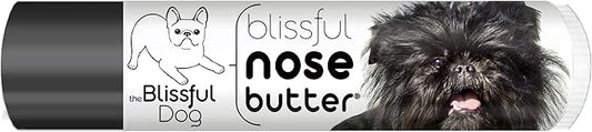 The Blissful Dog Affenpinscher Nose Butter for Dry, Cracked Skin, Lick-Safe Dog Nose Balm with Moisturizing Shea Butter, Almond, Olive, and Essential Oils, Pet Supplies, Uncented, 0.15 oz.